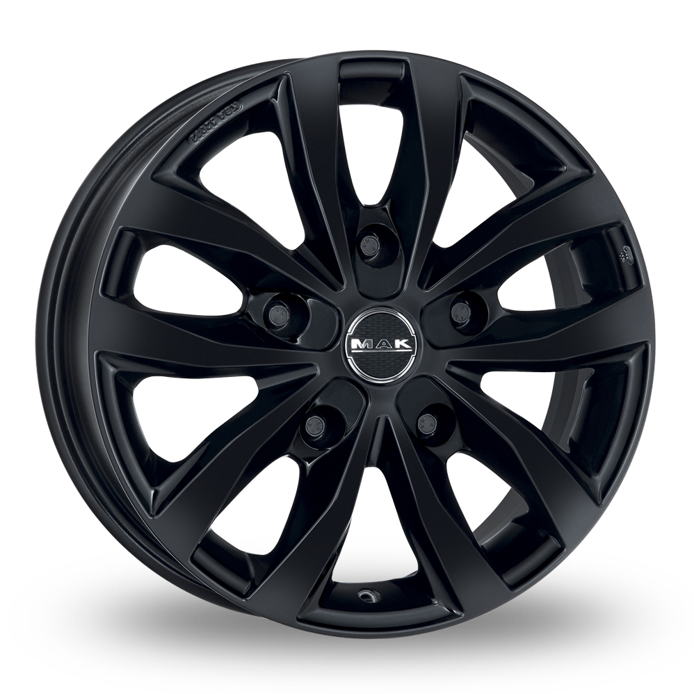 16 Inch MAK Load 5 Gloss Black Alloy Wheels