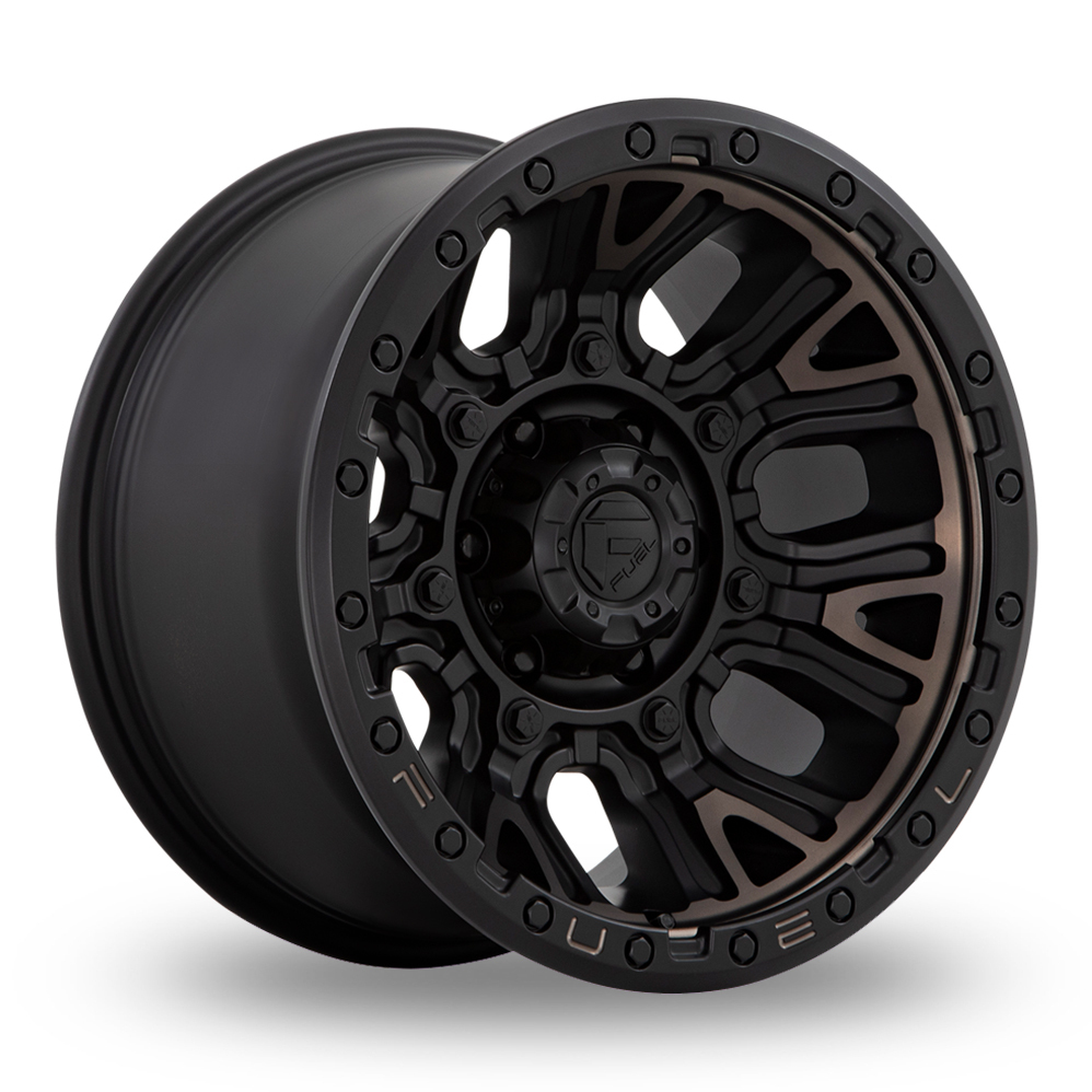 17 Inch Fuel Off-Road Traction (USA Warehouse) Matt Black Double Dark Tint Alloy Wheels