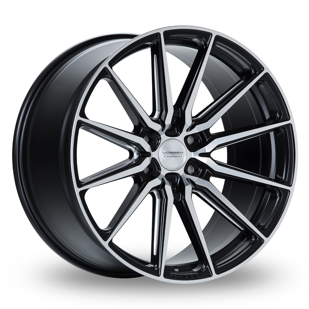 20 Inch Vossen HF6-1 Brushed Matt Black Alloy Wheels