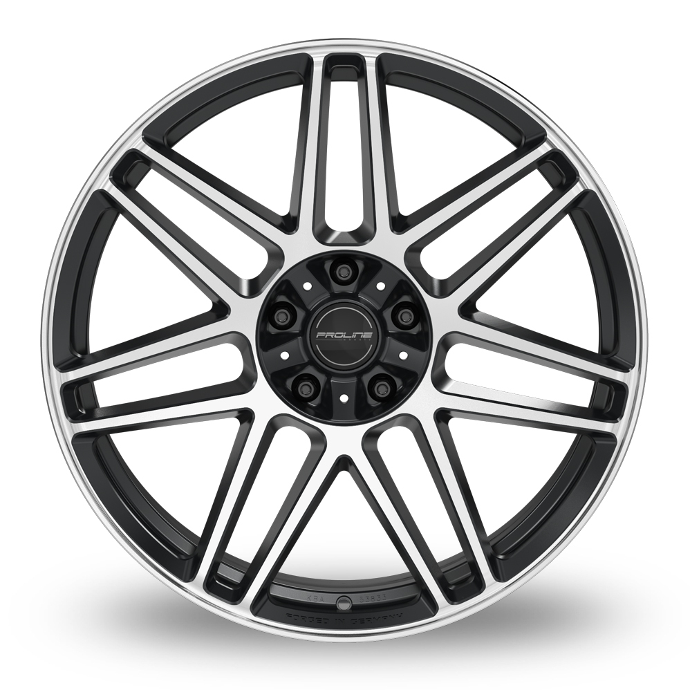 22 Inch Proline PFG FORGED Black Matt Polished Alloy Wheels