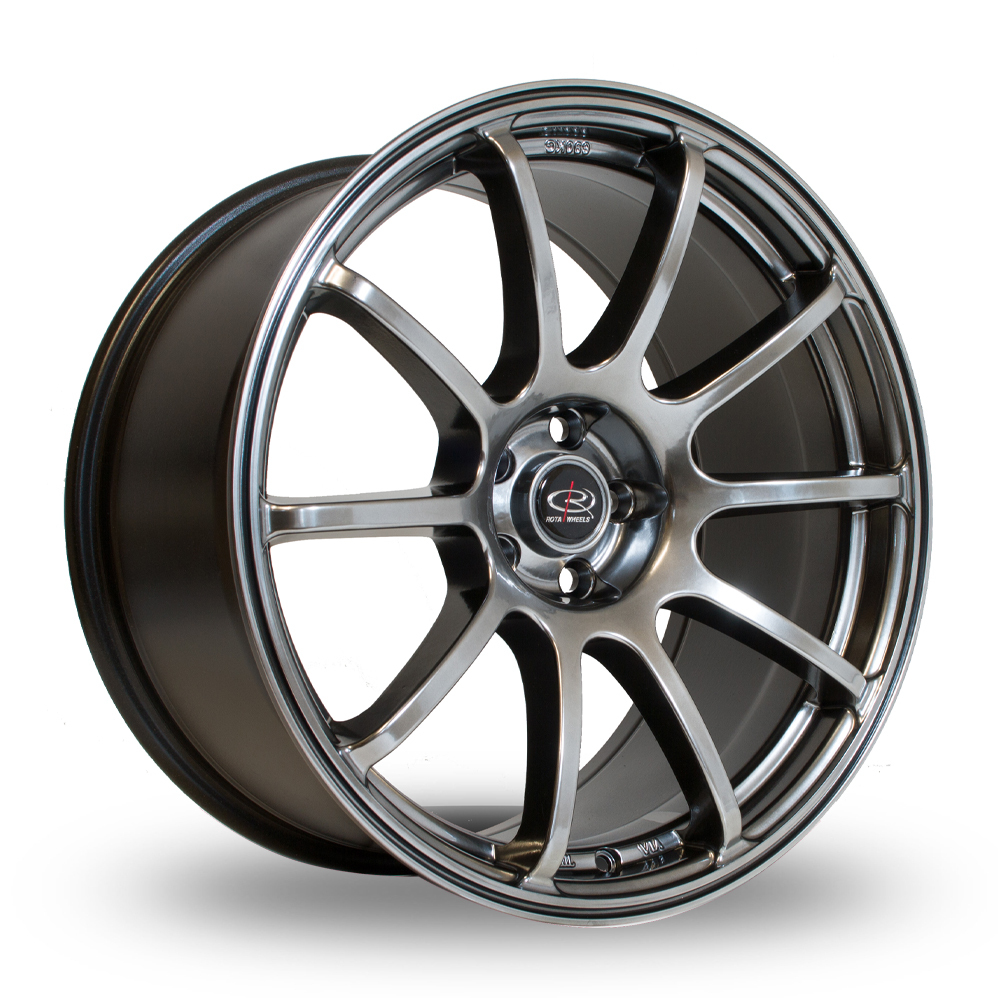 18 Inch Rota Force Hyper Black Alloy Wheels