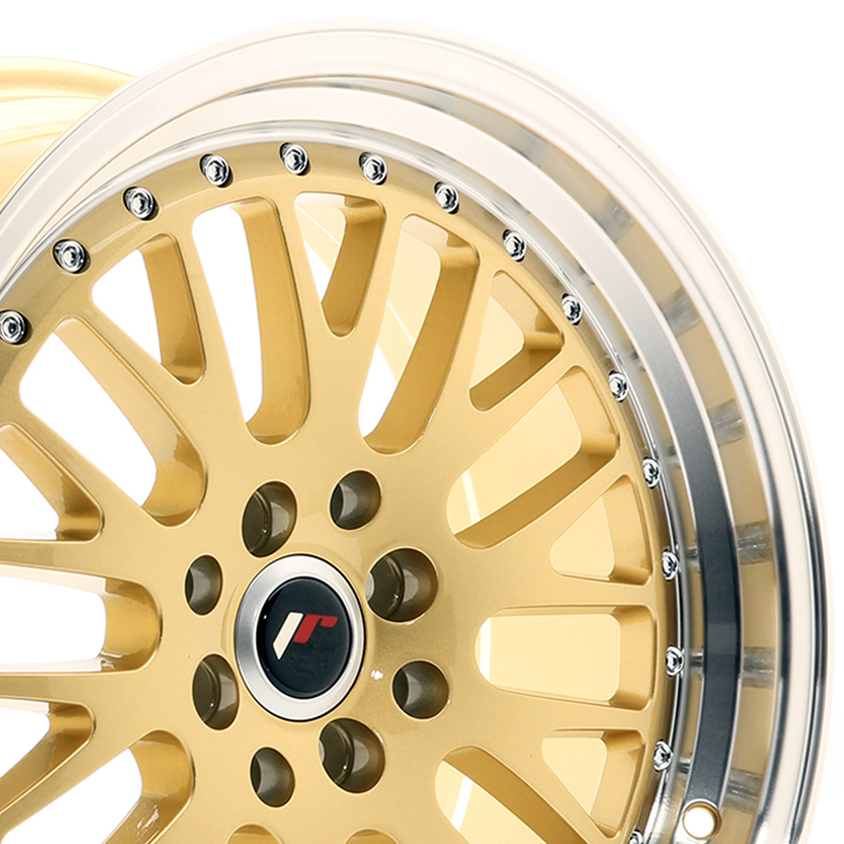 17 Inch Japan Racing JR10 (8x17) Gold Machined Lip Alloy Wheels