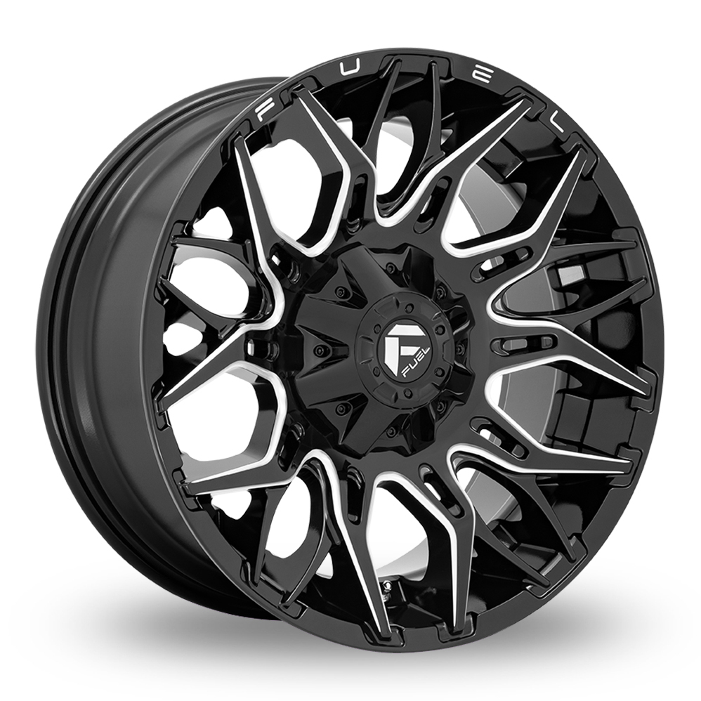 20 Inch Fuel Off-Road Twitch (USA Warehouse) Gloss Black Milled Alloy Wheels