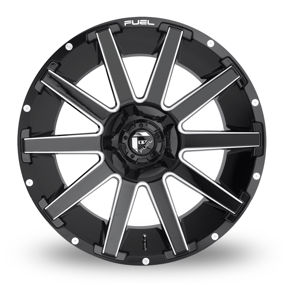 22 Inch Fuel Off-Road Contra Matt Black Milled Alloy Wheels