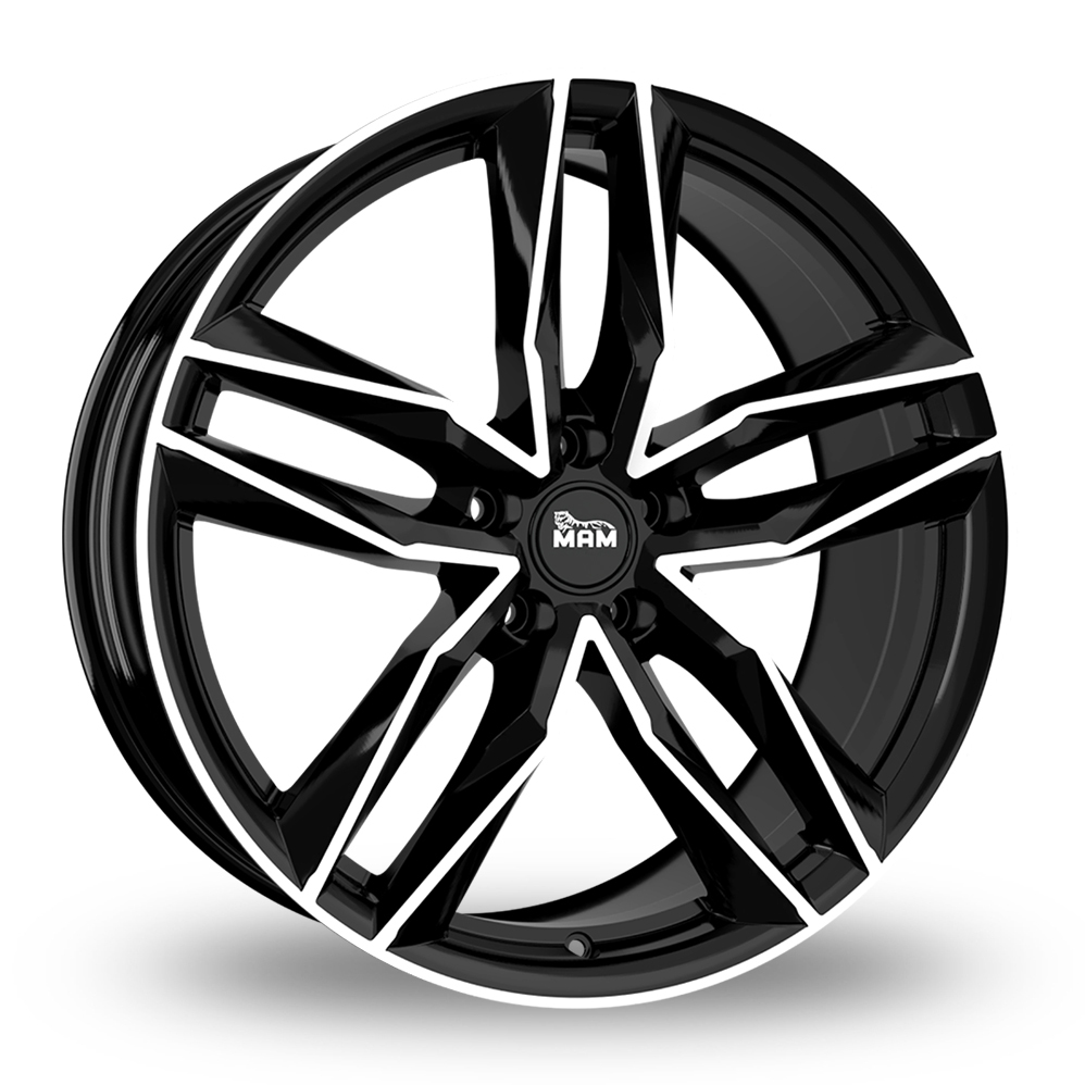 MAM RS3 Black Front Polished 19" Alloy Wheels - Wheelbase