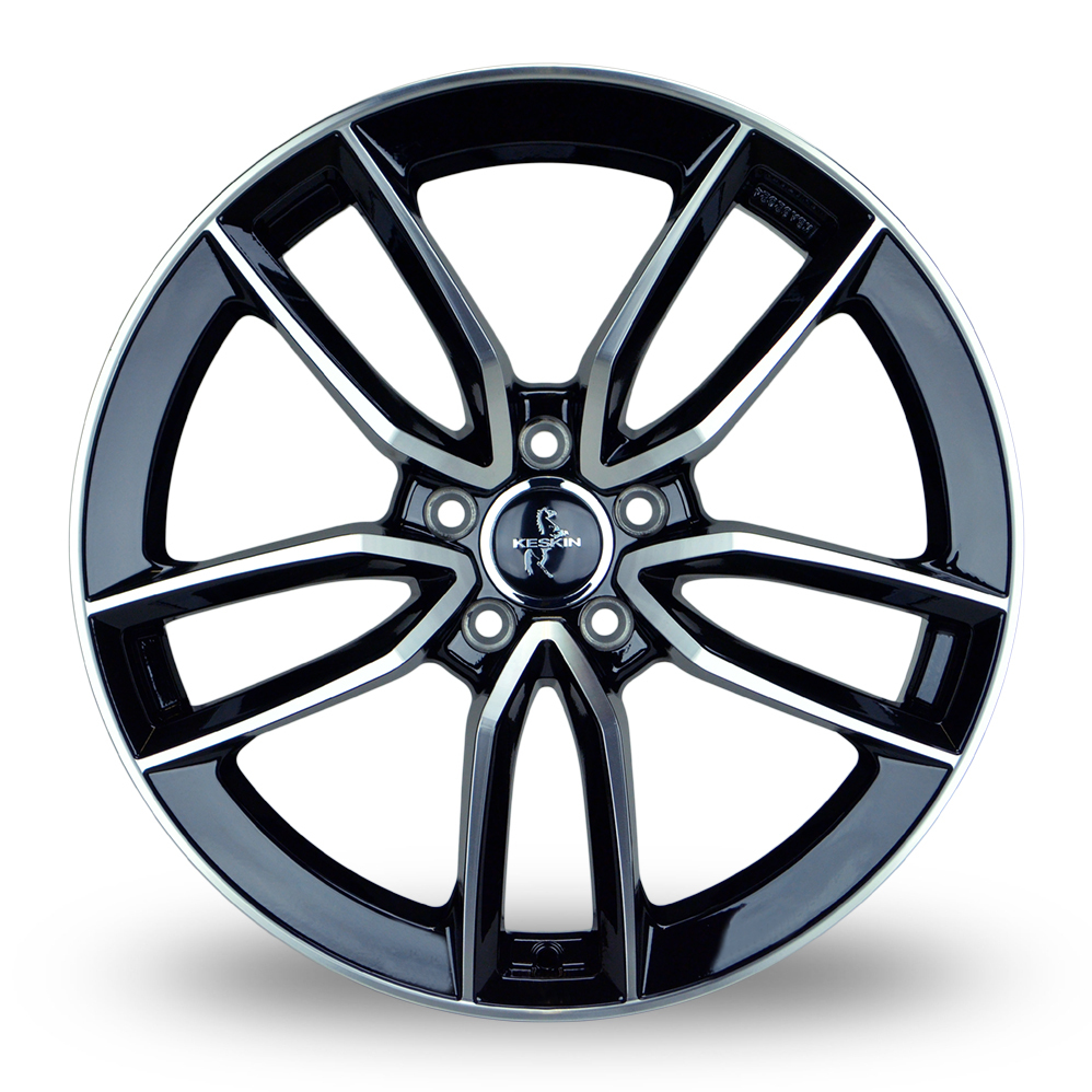 20 Inch Keskin Tuning KT21 Black Front Polished Alloy Wheels