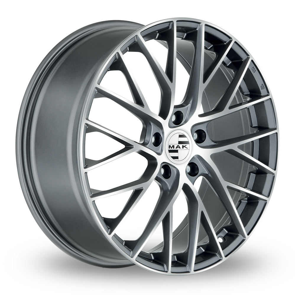 19 Inch MAK Monaco Gun Metal Mirror Face Alloy Wheels