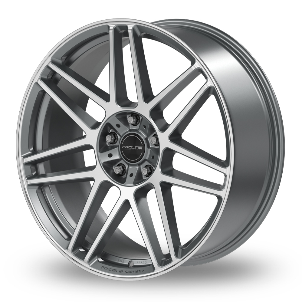 22 Inch Proline PFG FORGED Matt Grey Polished Alloy Wheels