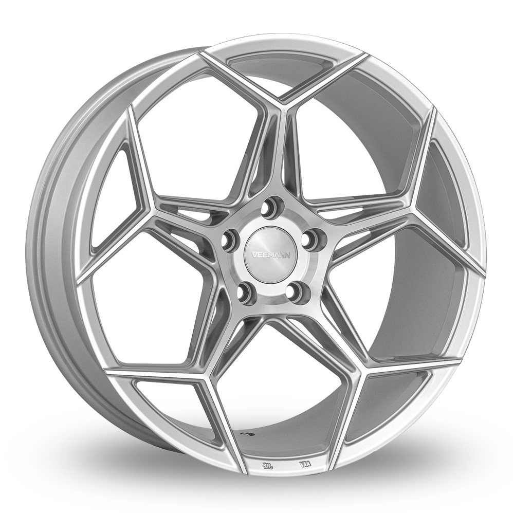 19 Inch VEEMANN V-FS40 Silver Polished Alloy Wheels