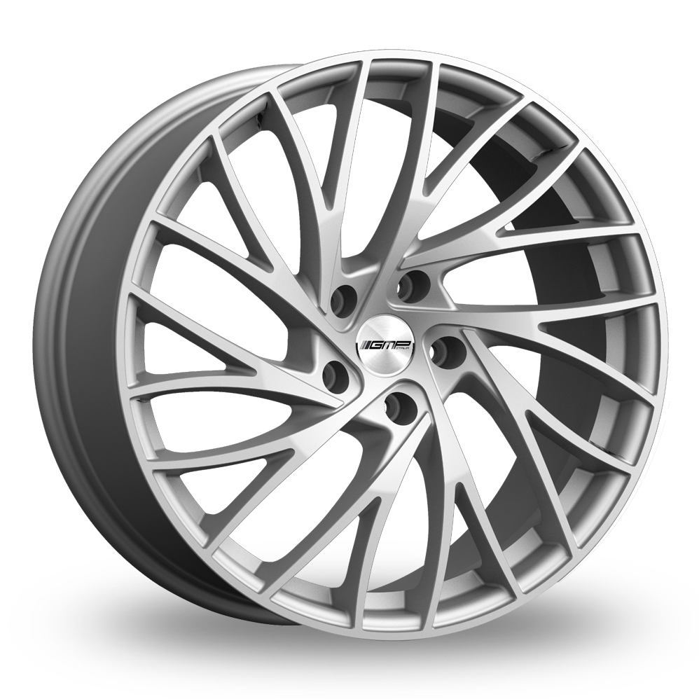 9x21 (Front) & 10x21 (Rear) GMP Italia Enigma Satin Silver Alloy Wheels