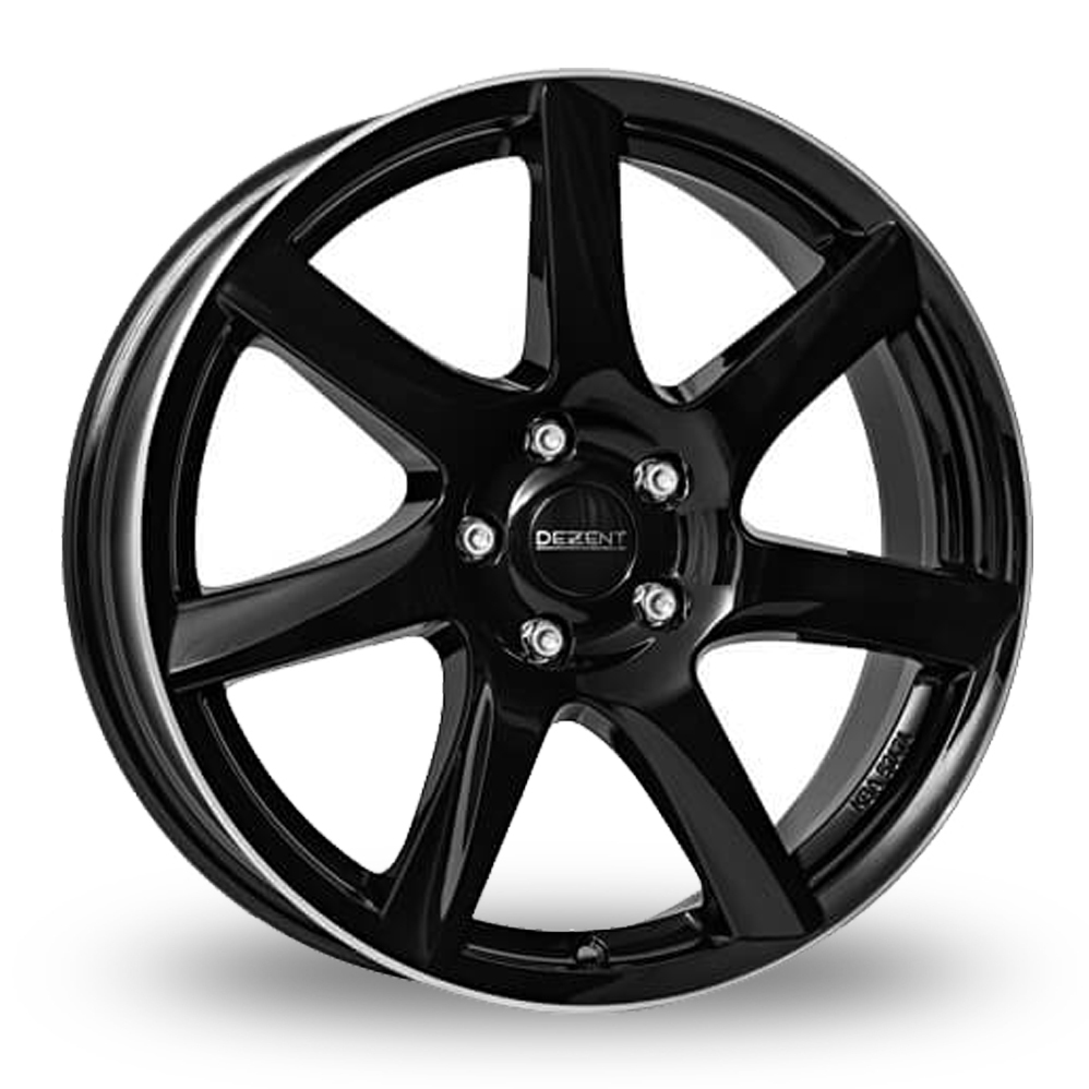 17 Inch Dezent TW Black Polished Alloy Wheels