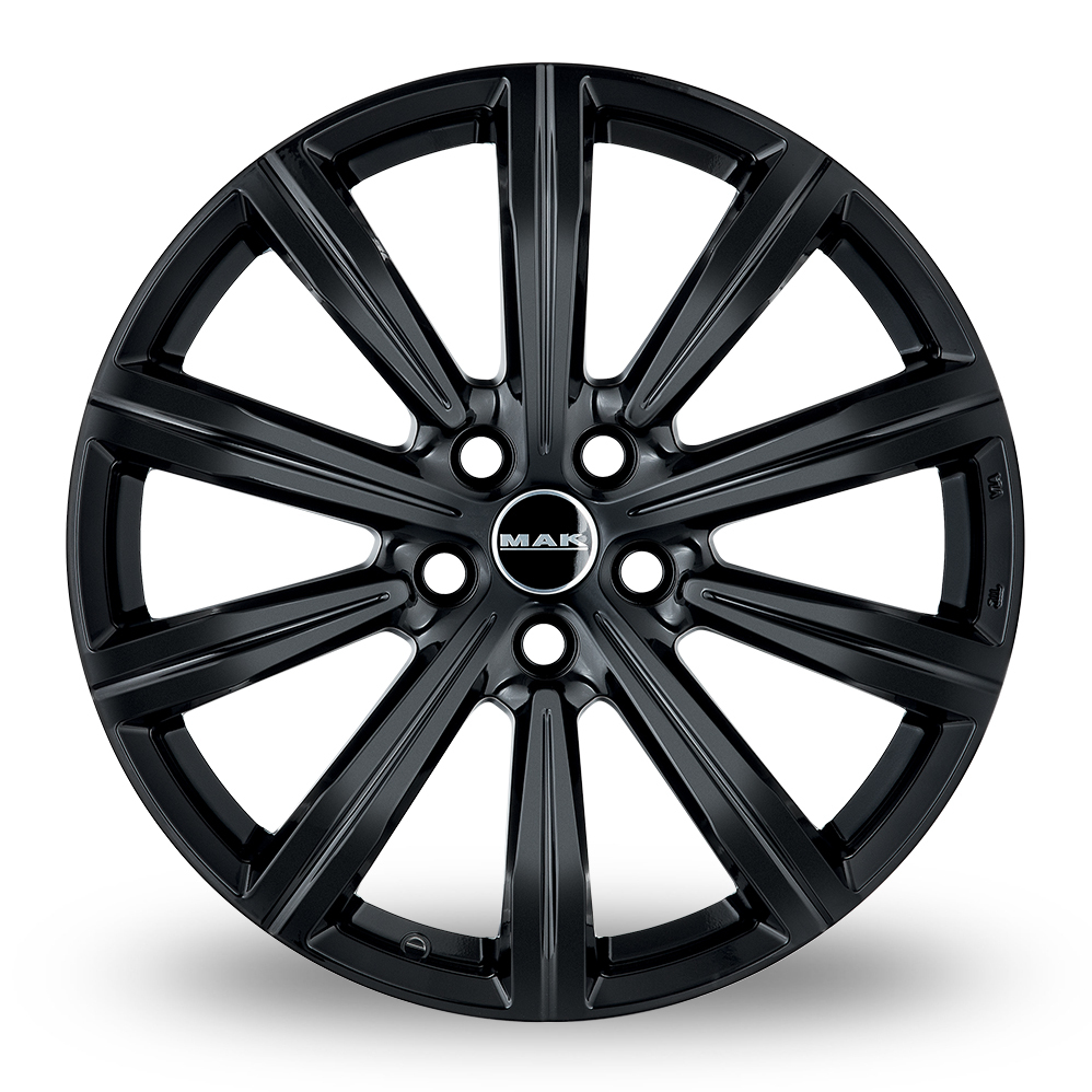 22 Inch MAK Birmingham Gloss Black Alloy Wheels