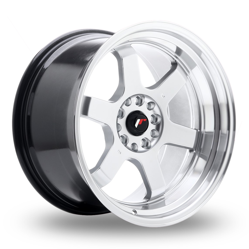 18 Inch Japan Racing JR12 (10x18) Hyper Silver Machined Lip Alloy Wheels