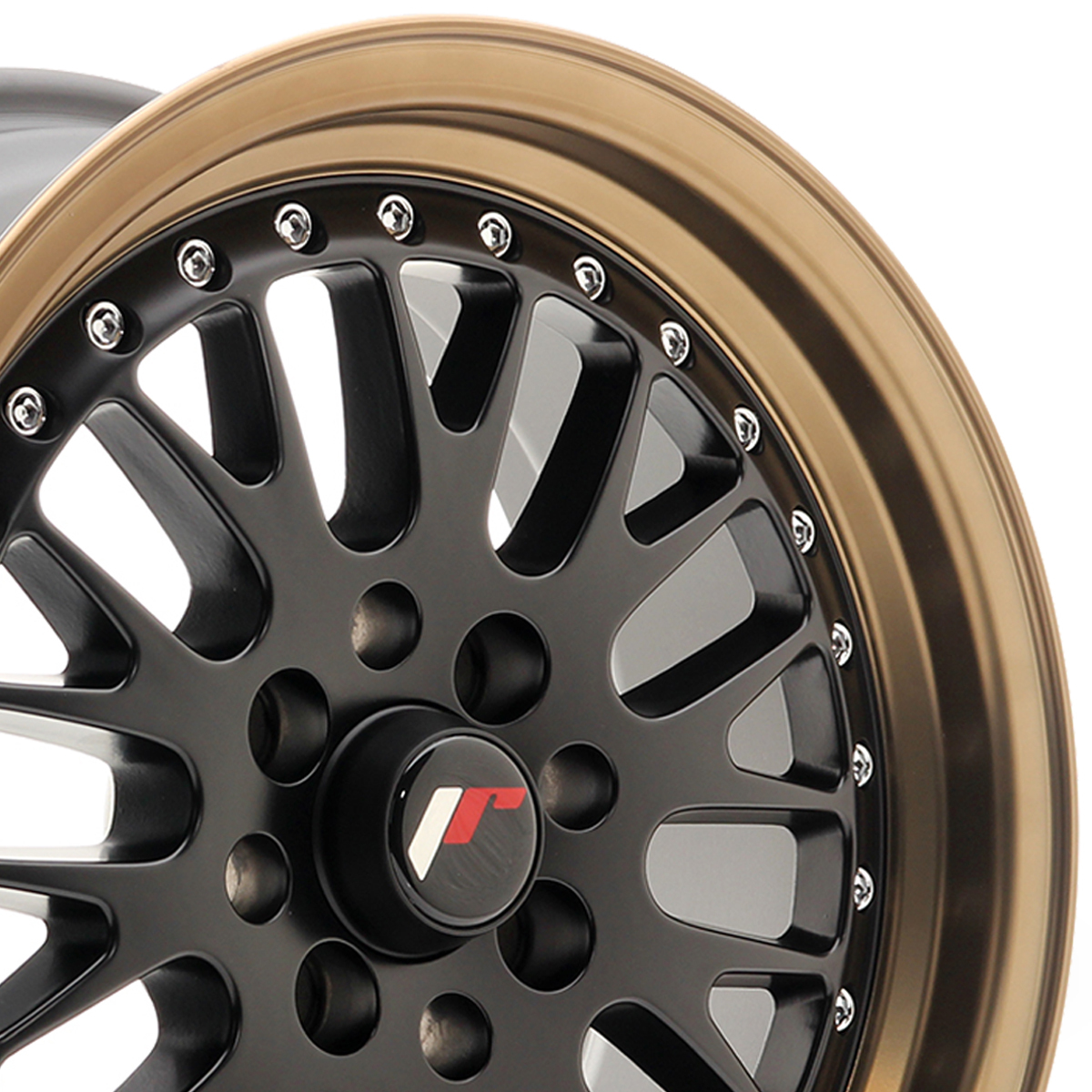 15 Inch Japan Racing JR10 (7x15) Black Anodized Bronze Lip Alloy Wheels