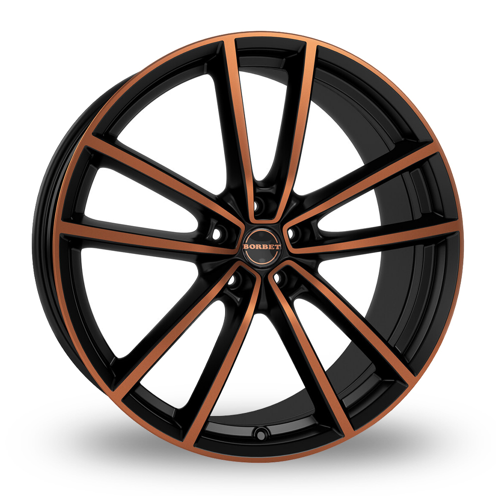 20 Inch Borbet W Matt Black Tinted Copper Alloy Wheels