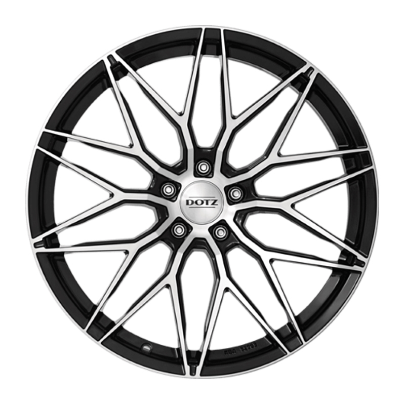 19 Inch Dotz Suzuka Black Polished Alloy Wheels