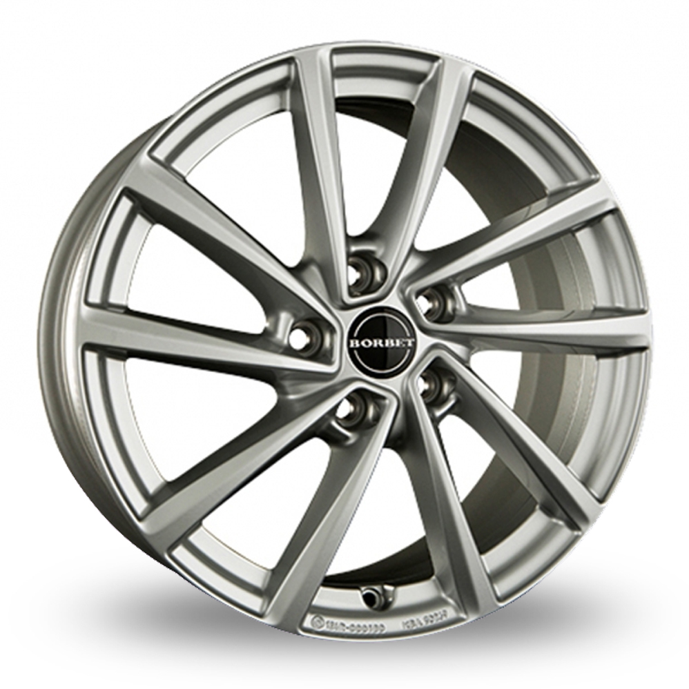 18 Inch Borbet V Silver Alloy Wheels