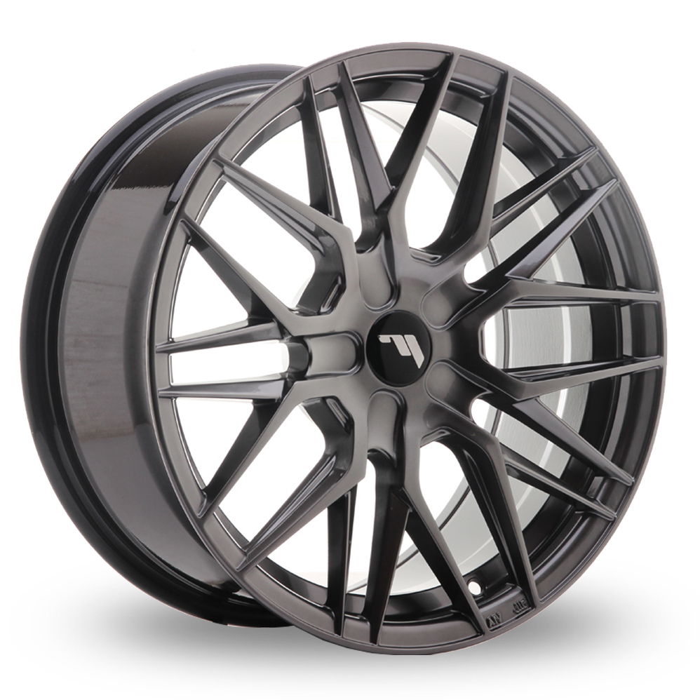 17 Inch Japan Racing JR28 (8x17) (Custom Fitment) Hyper Black Alloy Wheels