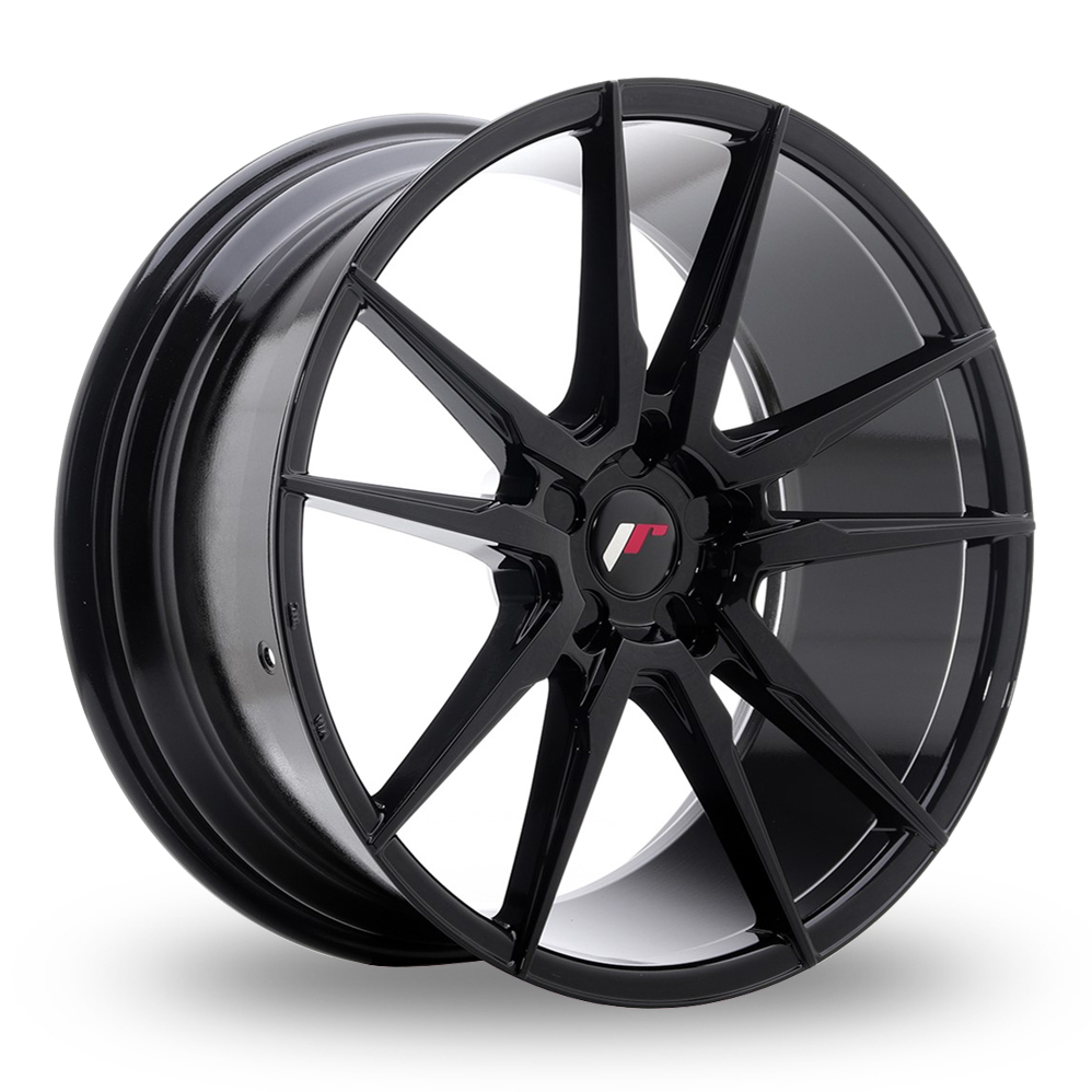 20 Inch Japan Racing JR21 (8.5x20) (Custom Fitment) Gloss Black Alloy Wheels