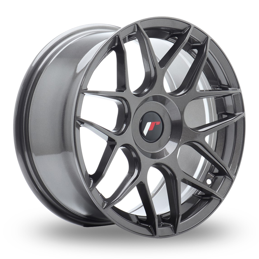 17 Inch Japan Racing JR18 (8x17) (Custom Fitment) Hyper Grey Alloy Wheels