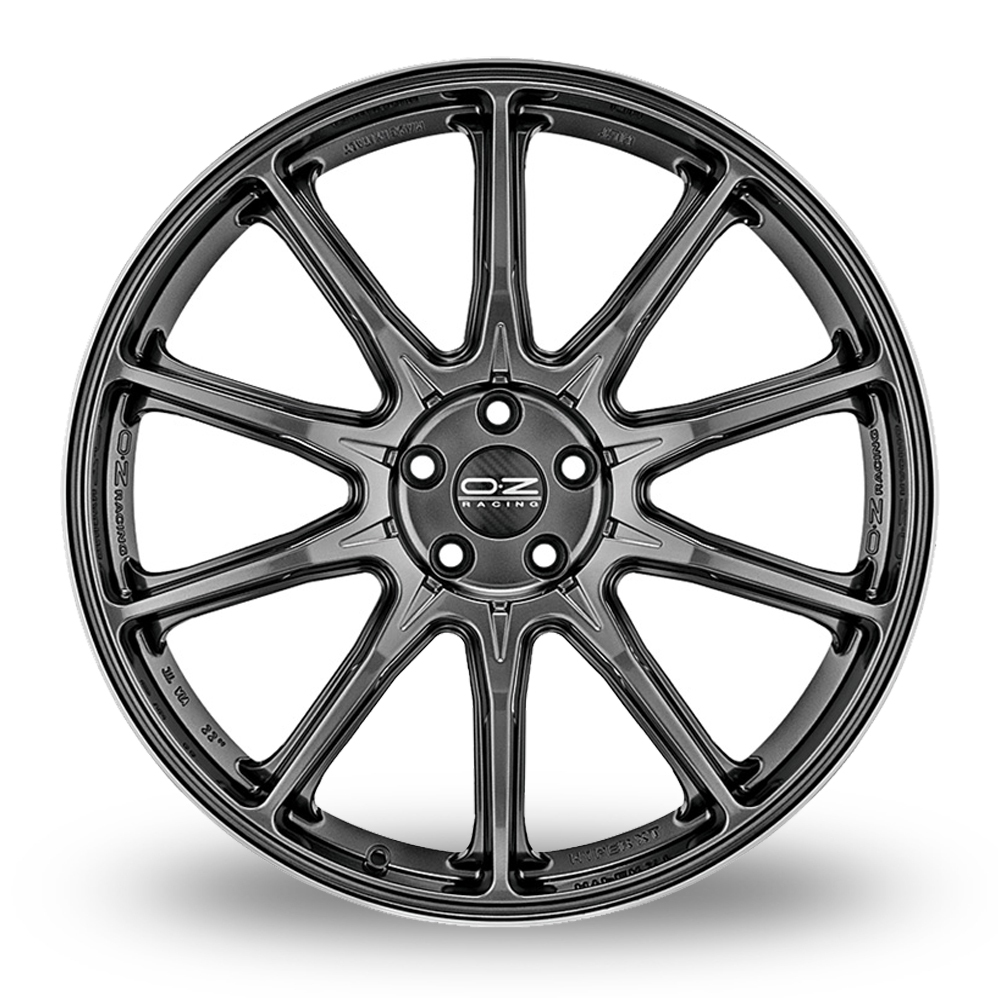 22 Inch OZ Racing Hyper XT HLT Graphite Polished Lip Alloy Wheels