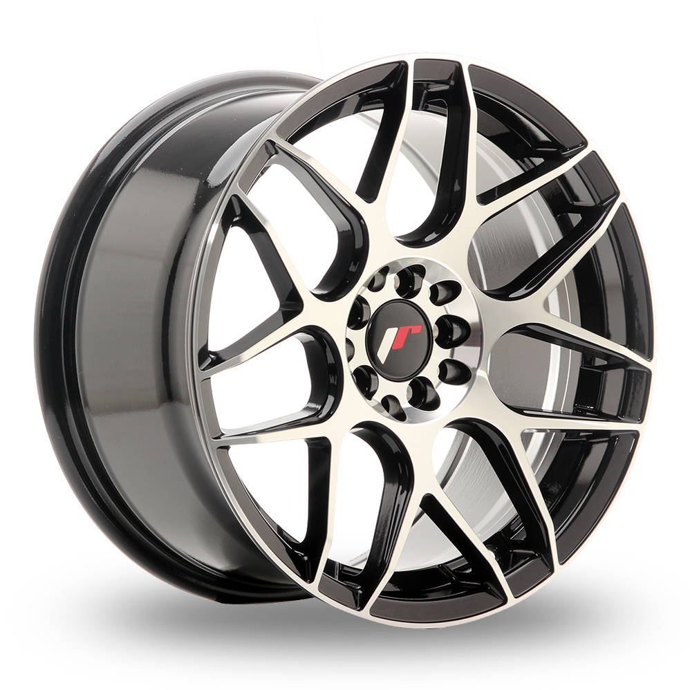 17 Inch Japan Racing JR18 (8x17) Gloss Black Machined Face Alloy Wheels