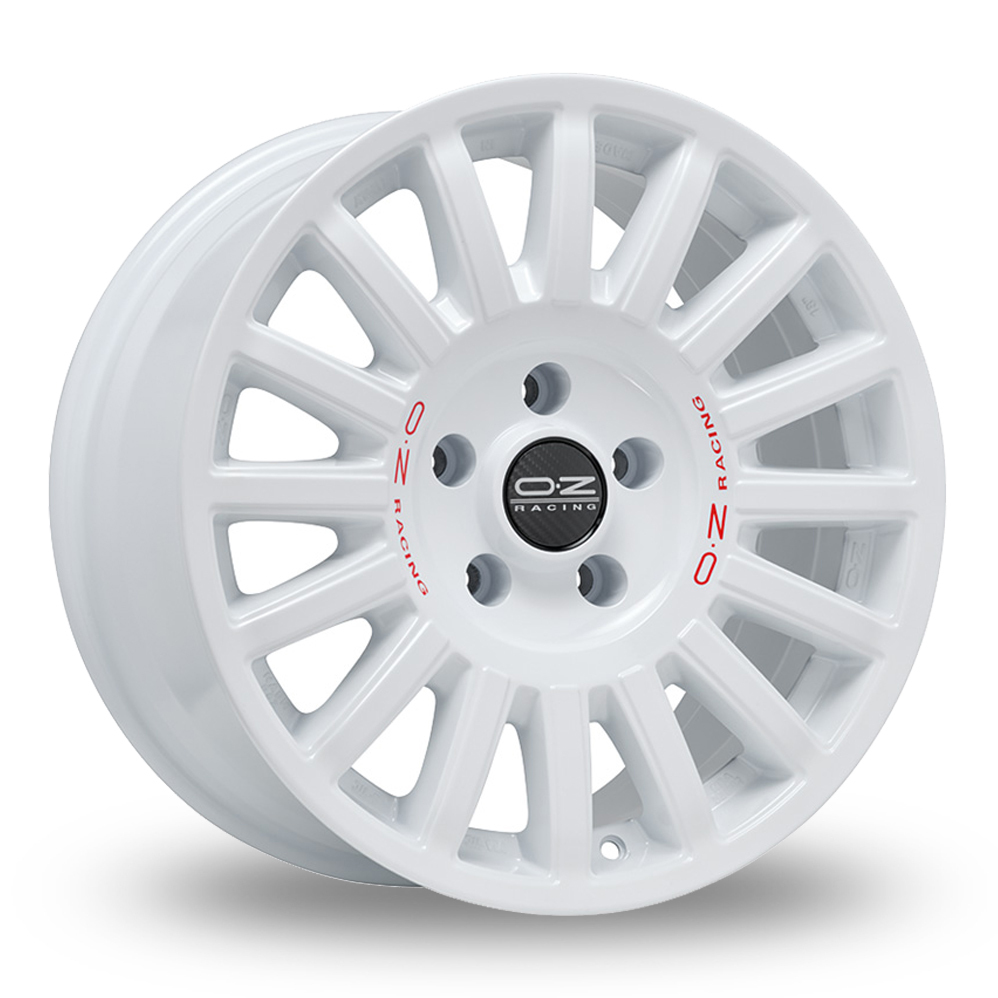 18 Inch OZ Racing Rally Raid Race White Alloy Wheels