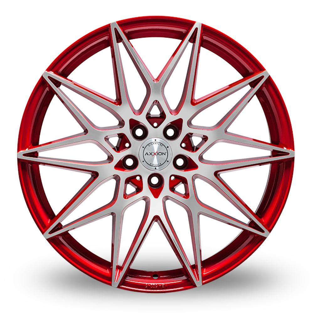 19 Inch Axxion AX9 Red Machined Alloy Wheels