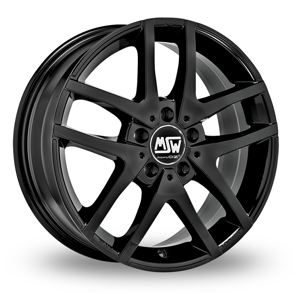 17 Inch MSW (by OZ) MSW 28 Gloss Black Alloy Wheels