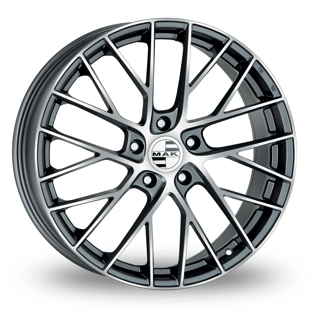 19 Inch MAK Monaco Gun Metal Mirror Face Alloy Wheels