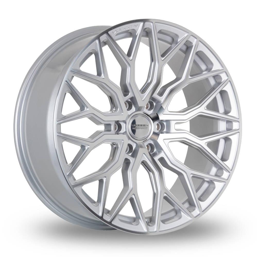 22 Inch Vossen HF6-3 Silver Polished Alloy Wheels