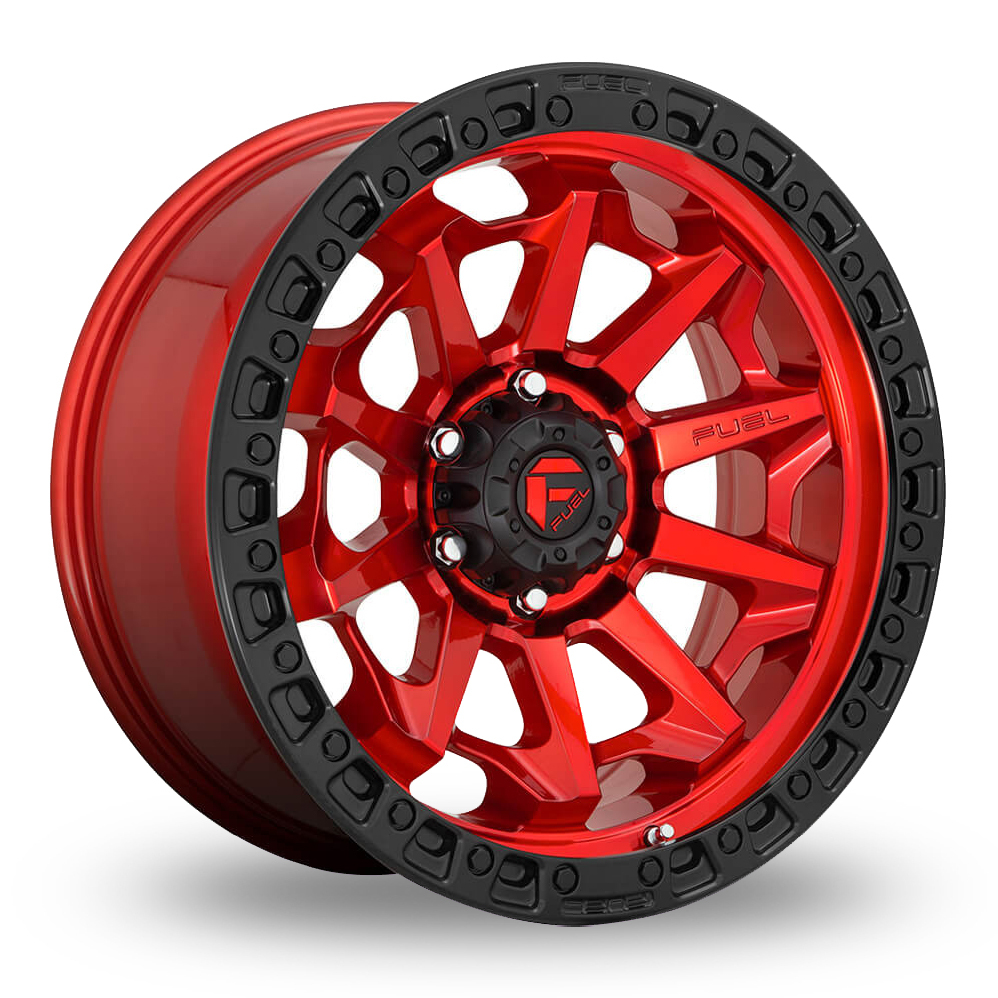 20 Inch Fuel Off-Road Covert Candy Red Black Bead Ring Alloy Wheels