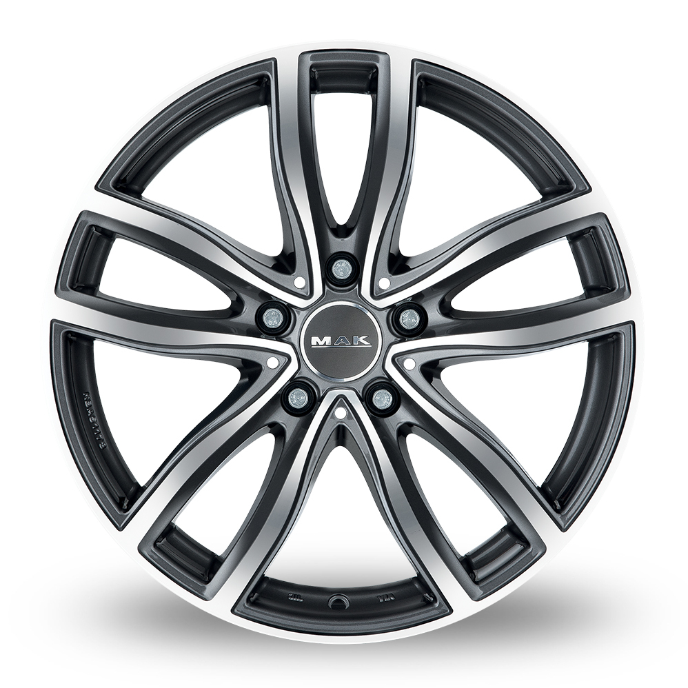 19 Inch MAK Fahr Gun Metal Mirror Face Alloy Wheels