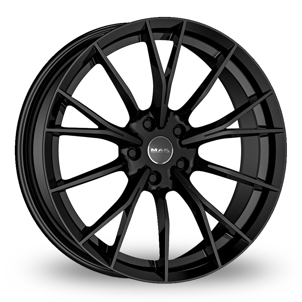 8x20 (Front) & 9x20 (Rear) MAK Fabrik Gloss Black Alloy Wheels