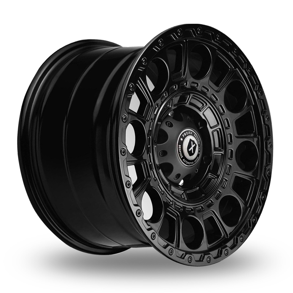 18 Inch Projex Wheels Drench Satin Black Alloy Wheels