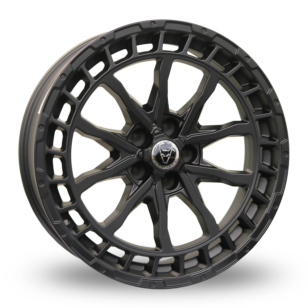 18 Inch Wolfrace Wolf FTC Matt Black Alloy Wheels