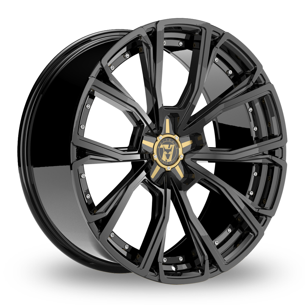 20 Inch Wolfrace Matrix Gloss Black Alloy Wheels