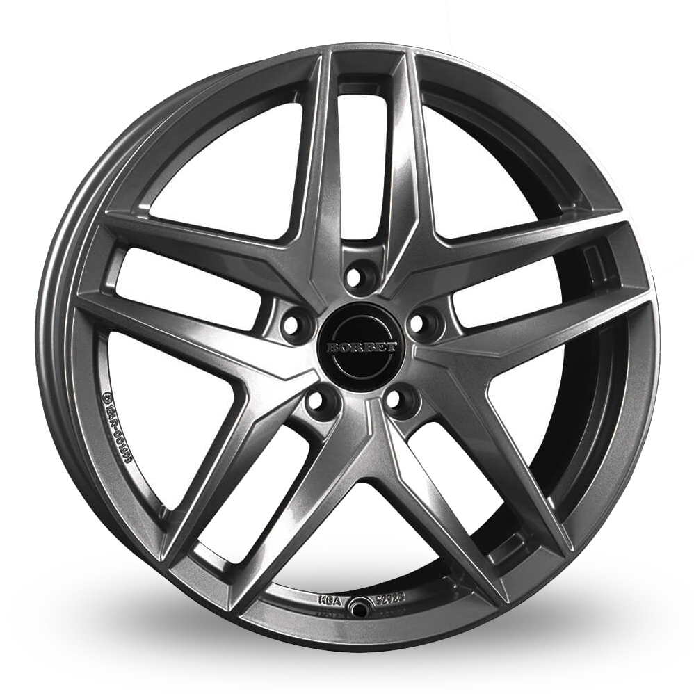 17 Inch Borbet Z Dark Matt Grey Alloy Wheels