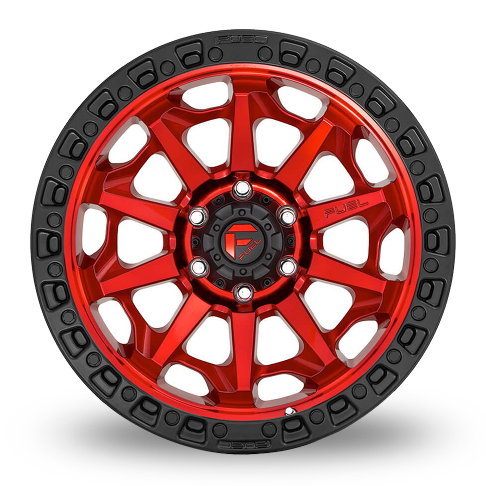 20 Inch Fuel Off-Road Covert Candy Red Black Bead Ring Alloy Wheels