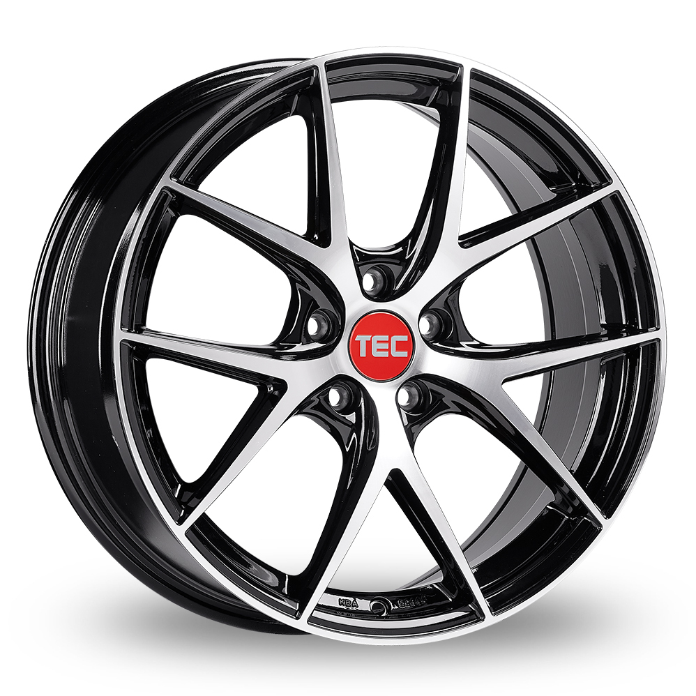 19 Inch TEC Speedwheels GT6-EVO Gloss Black Polished Alloy Wheels