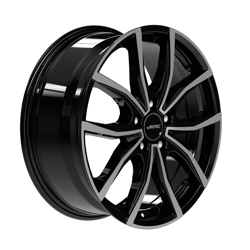 15 Inch Autec Vidron Gloss Black Polished Alloy Wheels