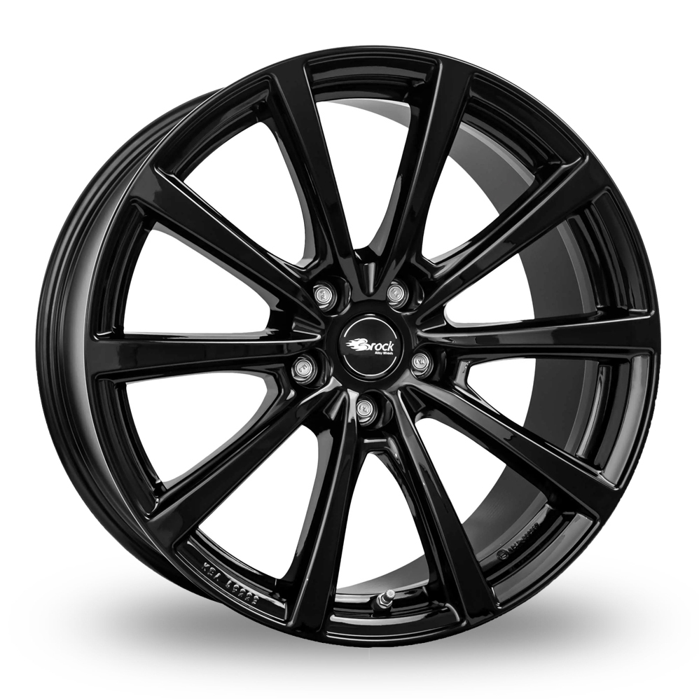 20 Inch Brock B32 Gloss Black Alloy Wheels