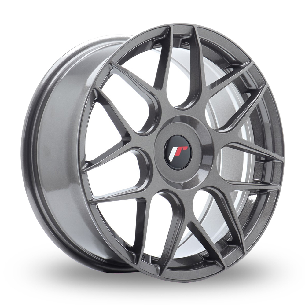 18 Inch Japan Racing JR18 (7.5x18) (Custom Fitment) Hyper Grey Alloy Wheels