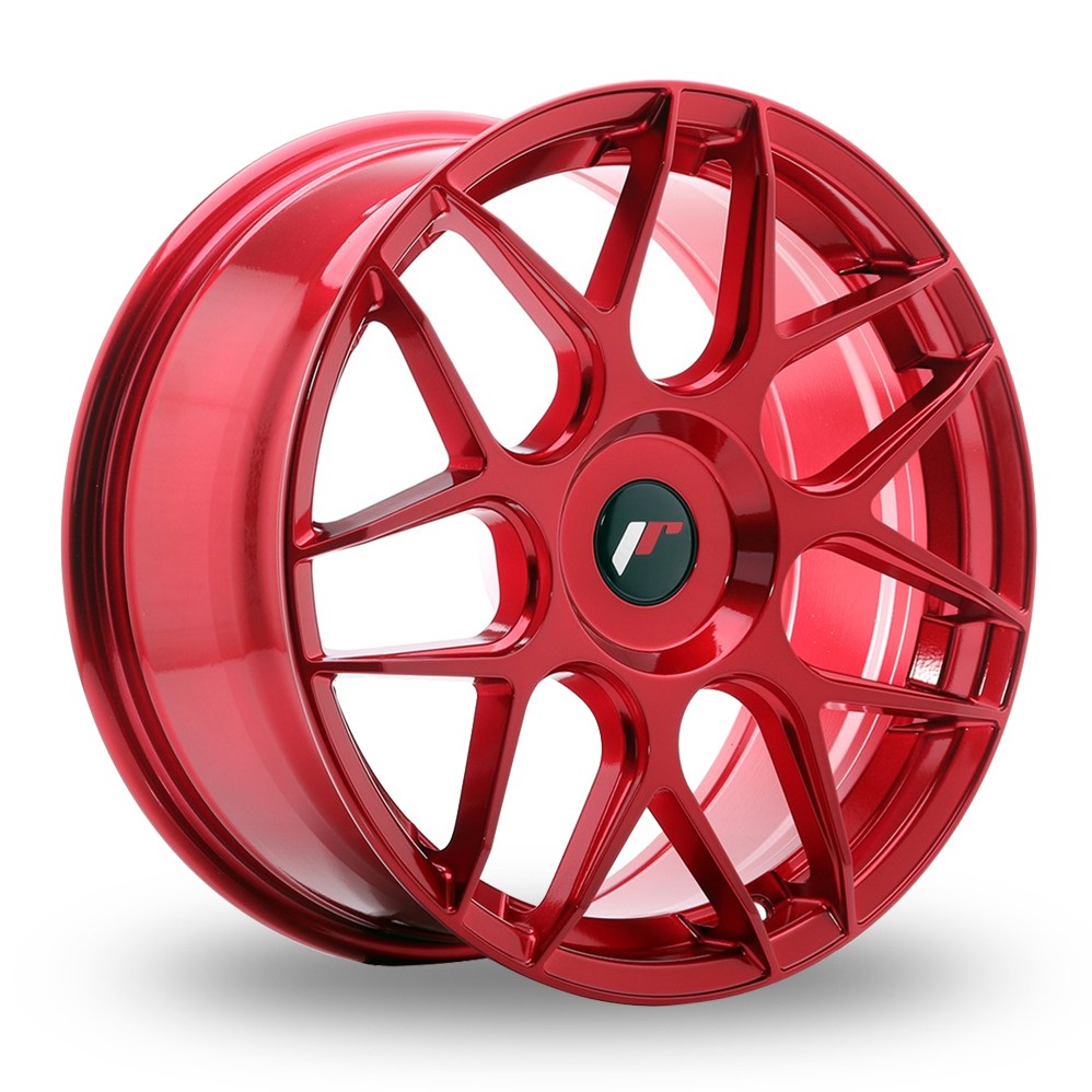 18 Inch Japan Racing JR18 (7.5x18) (Custom Fitment) Platinum Red Alloy Wheels