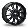 18 Inch Wolfrace Vermont Matt Black/Silver Rivets Alloy Wheels