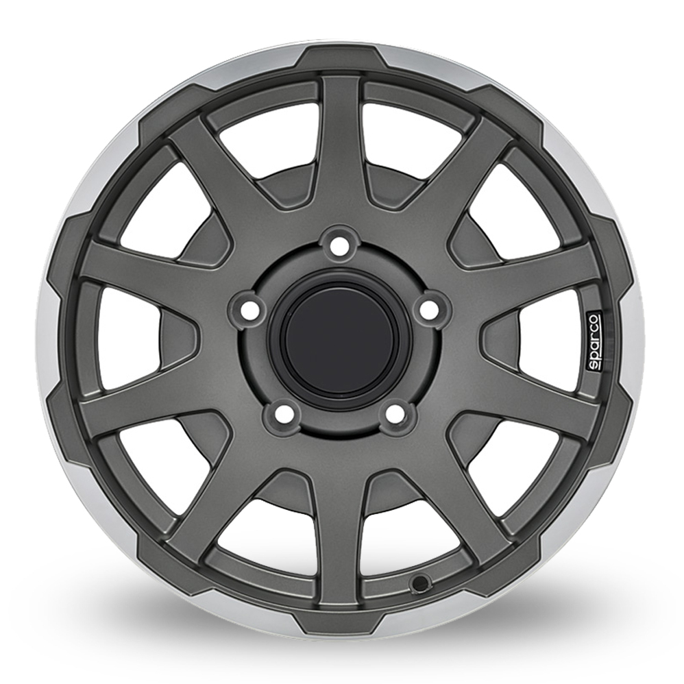 16 Inch Sparco Dakar Grey Polished Alloy Wheels