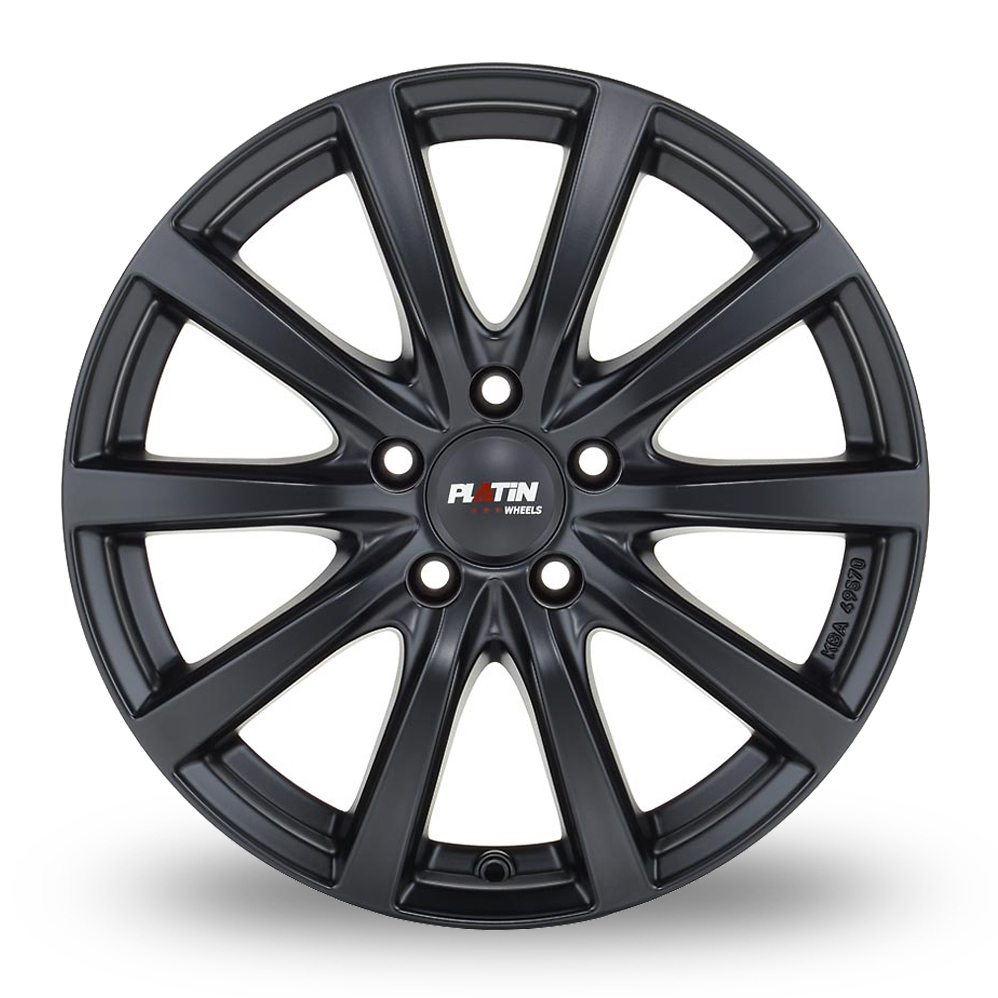 17 Inch Platin P 69 Matt Black Alloy Wheels