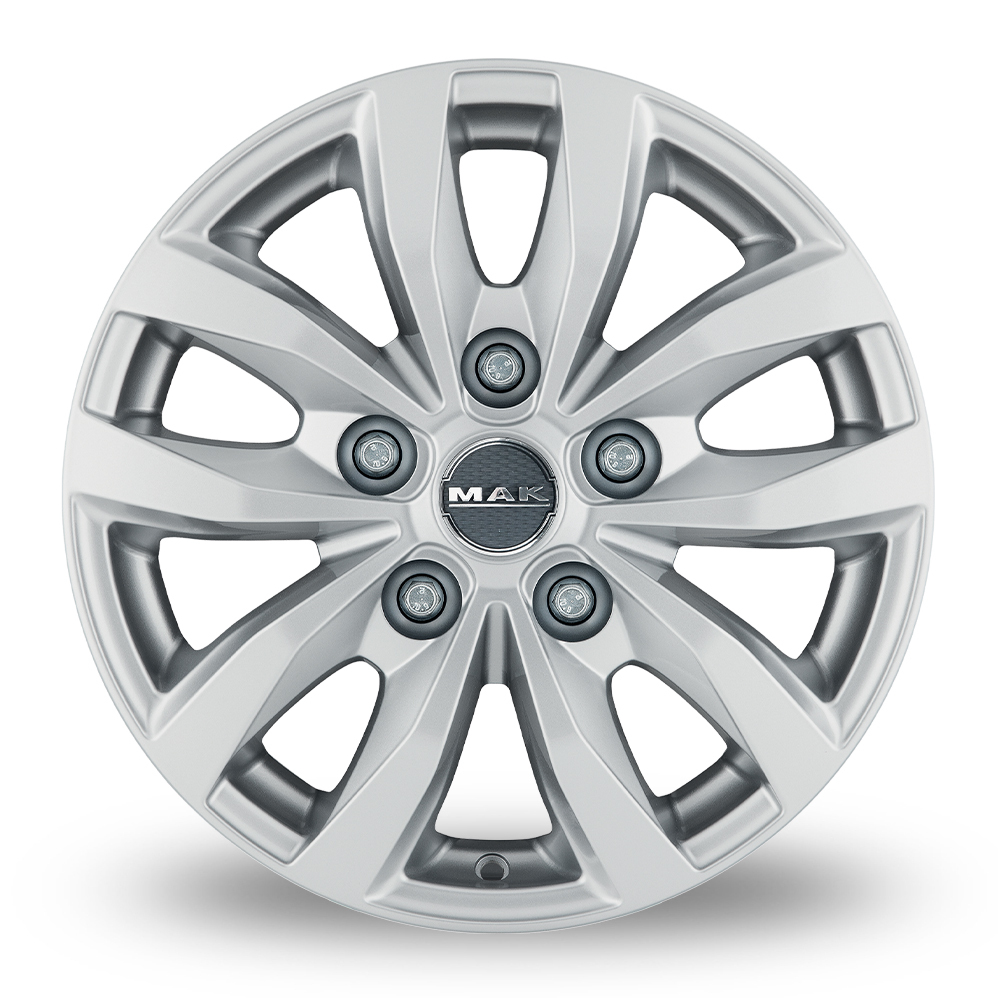 15 Inch MAK Load 5 Silver Alloy Wheels