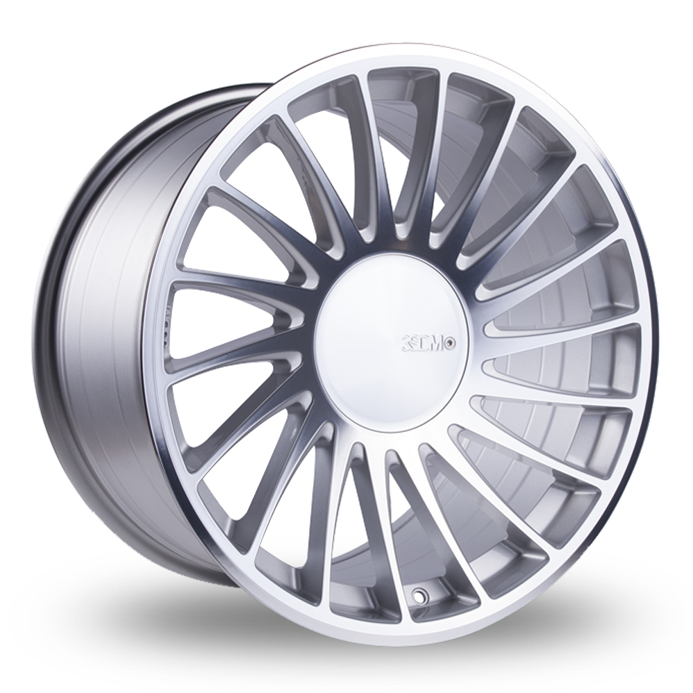19 Inch 3SDM 0.04 Silver Polished Alloy Wheels