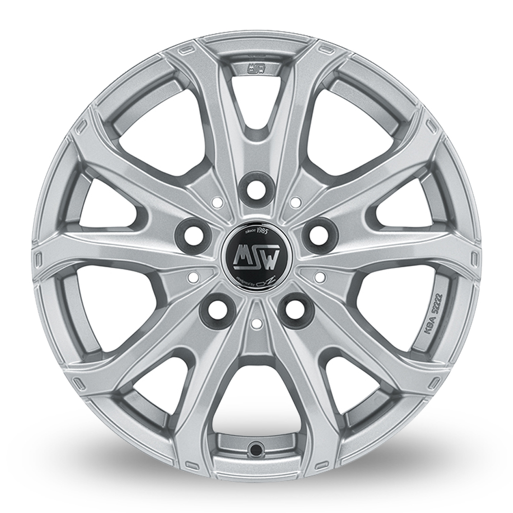 16 Inch MSW (by OZ) 48 Van (6 Stud) (Special Offer) Silver Alloy Wheels